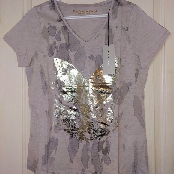 BUTTERFLY SCREENPRINT EVA KAYAN LOT37 PEARL - Picture 1 of 5